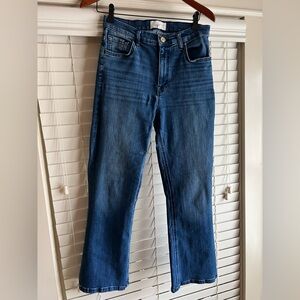 Current/Elliott Dark Blue Straight Leg Jeans